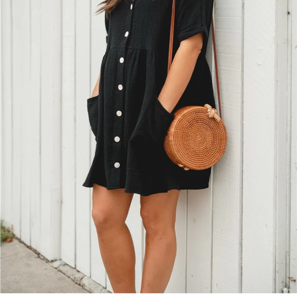 FINDING JULY sage green BABYDOLL DRESS
